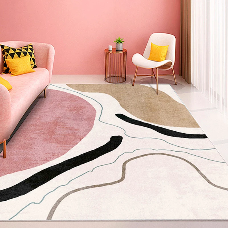 Tappeto modernista alla moda Tappeto colorblock multicolore Tappeto lavabile antiscivolo per animali domestici per la deco...