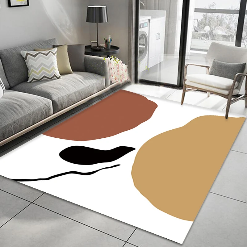 Tappeto modernista bianco distintivo Tappeto colorblock poliestere Tappeto antiscivolo lavabile per animali domestici per...