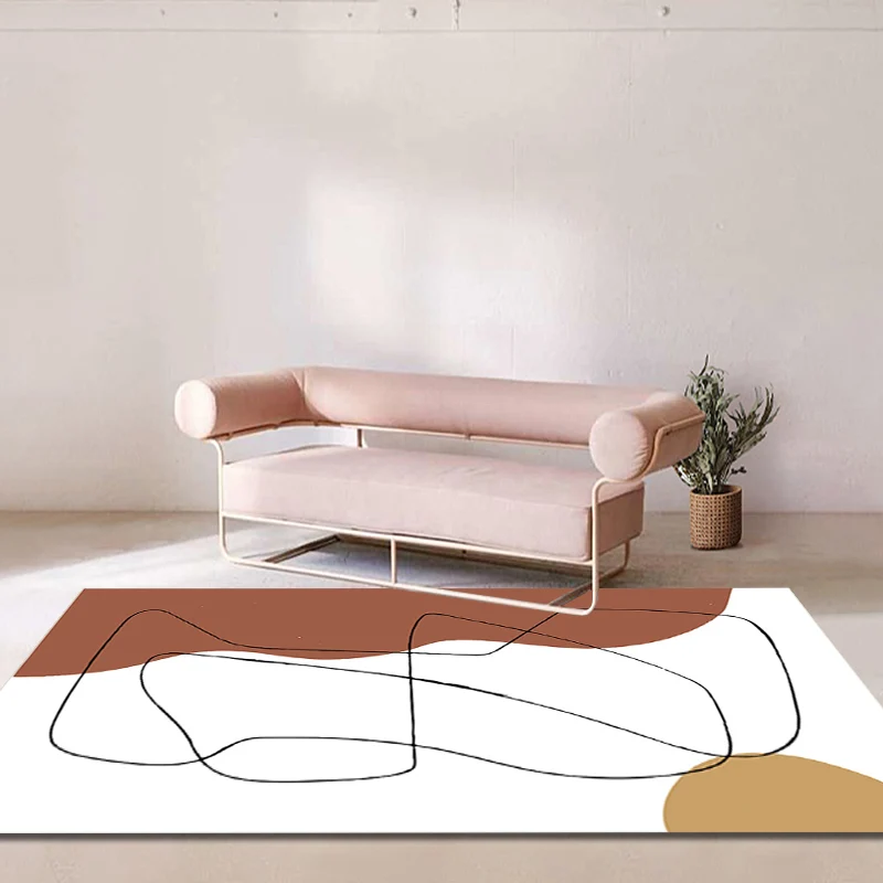 Tappeto modernista bianco singolare Tappeto colorblock poliestere Tappeto antiscivolo lavabile per animali domestici per s...