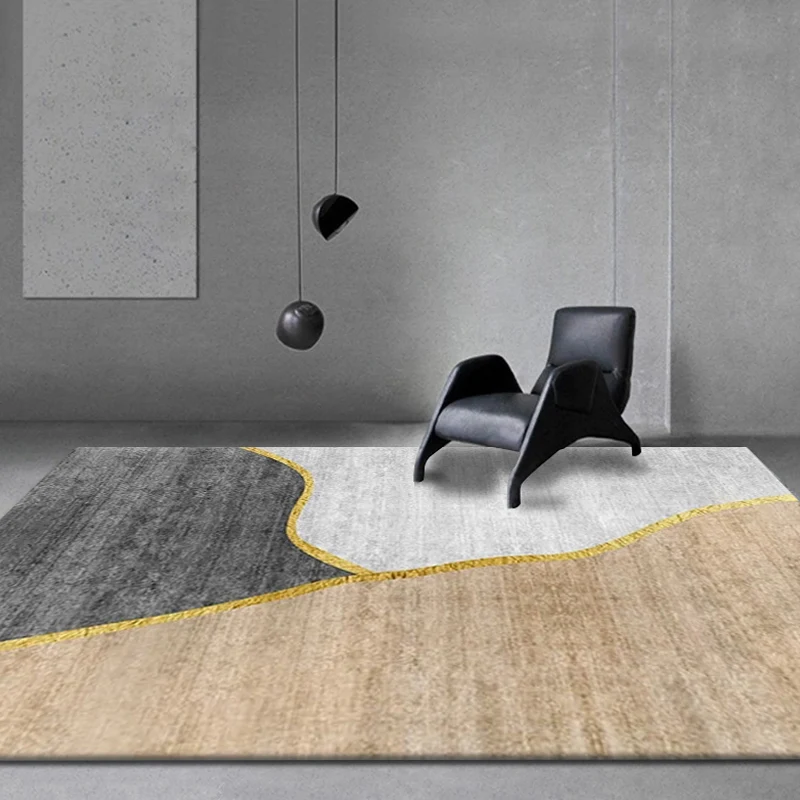 Tappeto da soggiorno multicolore Tappeto modernista Colorblock Supporto antiscivolo lavabile poliestere Tappeto adatto agl...