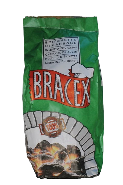 BRICCHETTE DI CARBONE BRACEX - 100% NATURALE - 3KG