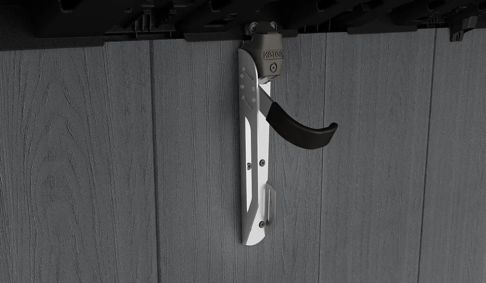 Porta Bicicletta Keter Gancio Universale Capacità 35 kg Acciaio Grigio e Nero