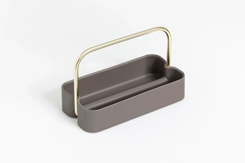 Geelli - Ply Tray contenitore portaposate o portapenne Tortora