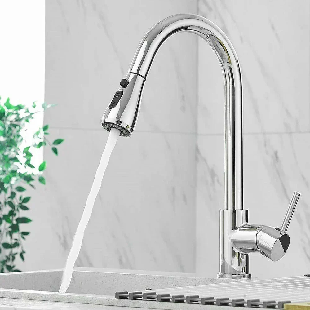 LUXSINK – Rubinetto da cucina moderno con arco alto e beccuccio estraibile per cucine eleganti Cozey Maison