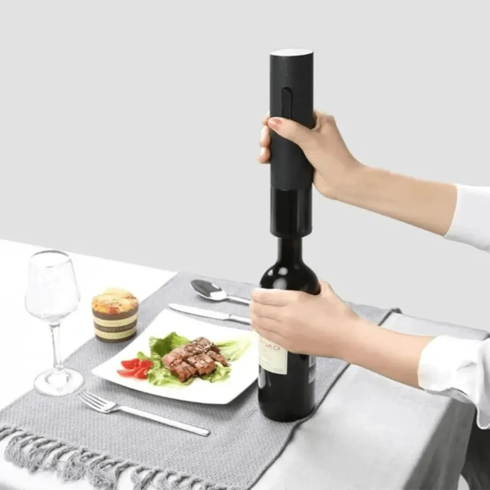 SOMMEX – Apribottiglie Elettrico Veloce & Tagliacapsule – Semplice Utilizzo con Pulsanti Cozey Maison