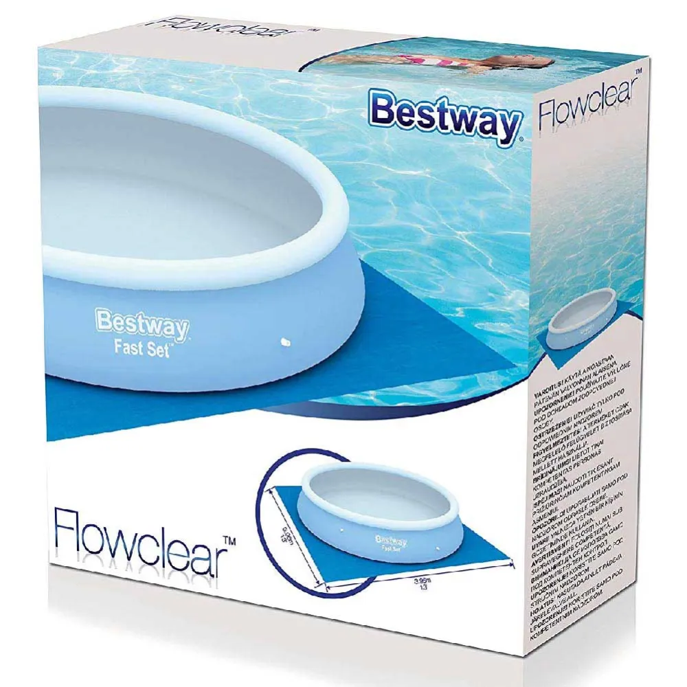 Tappetino Base Per Piscina 396x396cm Tappeto Quadrato PVC Telo Bestway 58002