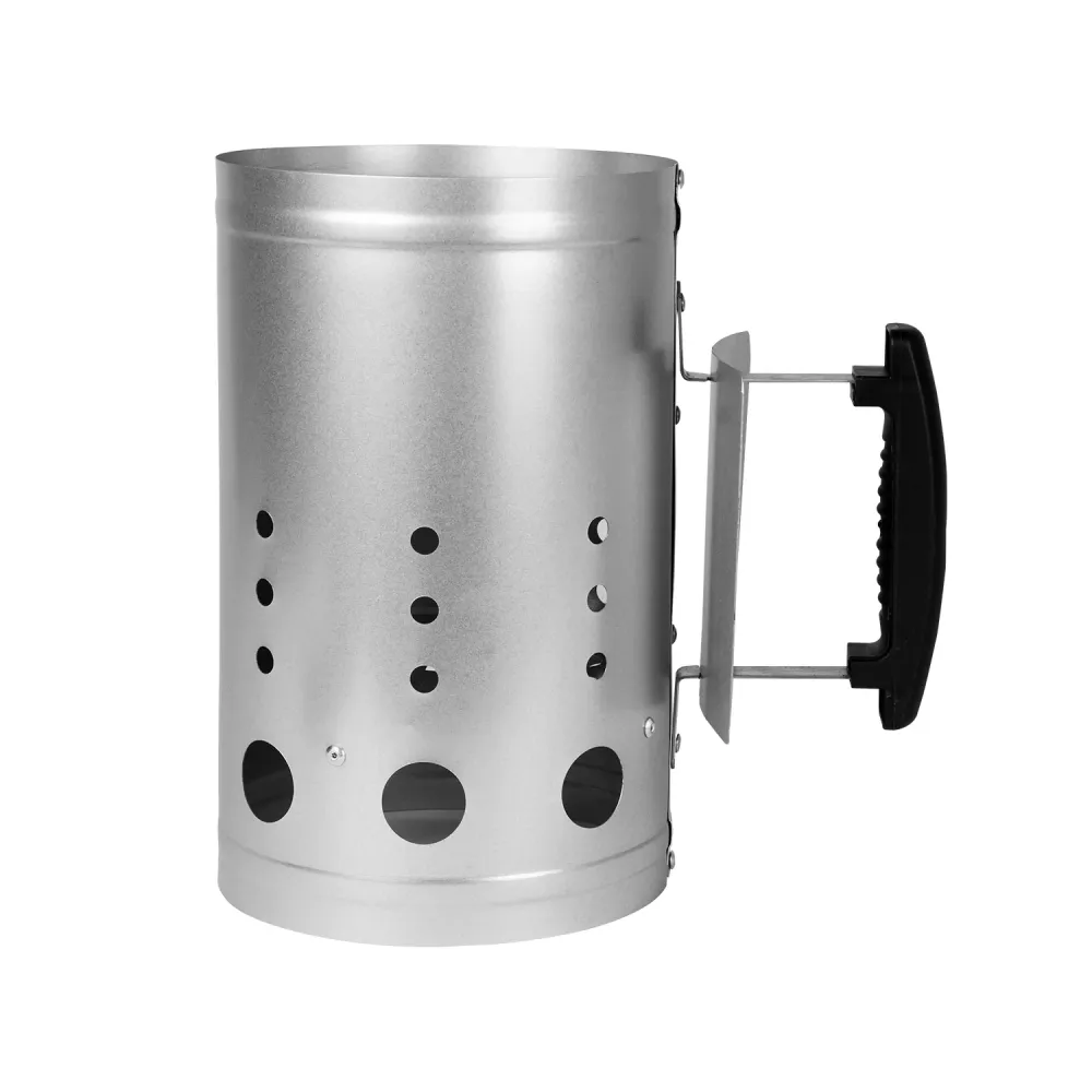 GUSTO CASA - Starter per Barbecue Acciaio Zincato h27,5 cm diametro 17 cm - Accensione Rapida Carboni