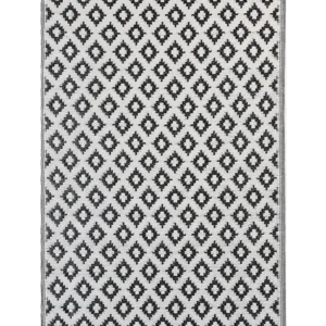 Tappeto da esterno con forme geometriche 120 x 180 cm nero THANE