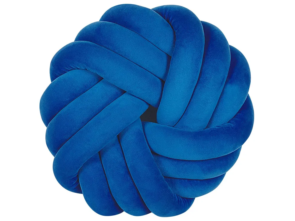 Cuscino nodo 30 x 30 cm blu AKOLA