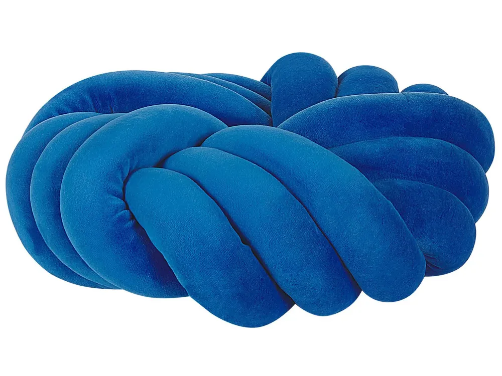 Cuscino nodo 30 x 30 cm blu AKOLA