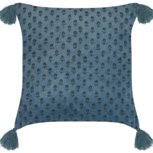 Cuscino velluto blu tenebroso 45 x 45 cm RIBES