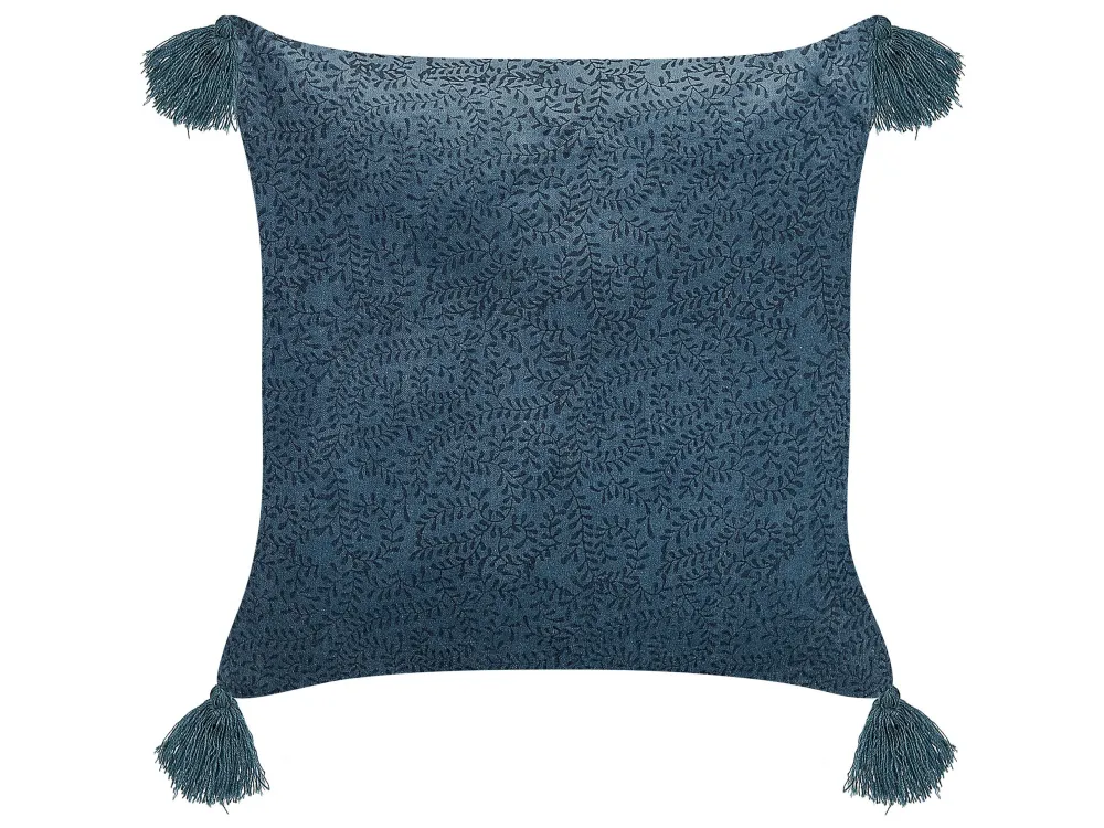 Cuscino velluto blu tenebroso 45 x 45 cm SETARIA