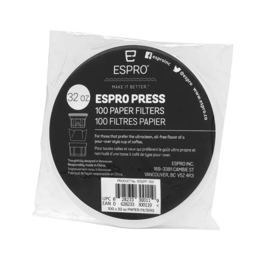 Carta da filtro per caffè French press 946ml