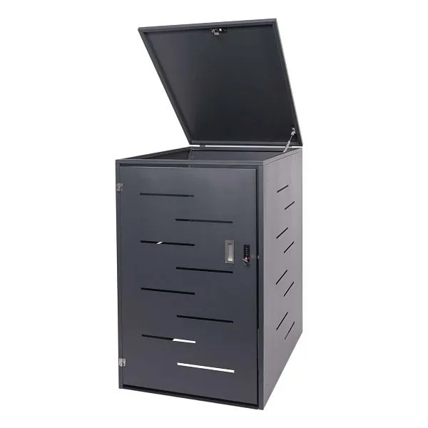Mendler XL 1-/2-rivestimento pattumiera HWC-E83 copertura pattumiera espandibile 108x66x94cm antracite acciaio 39kg 73388+...