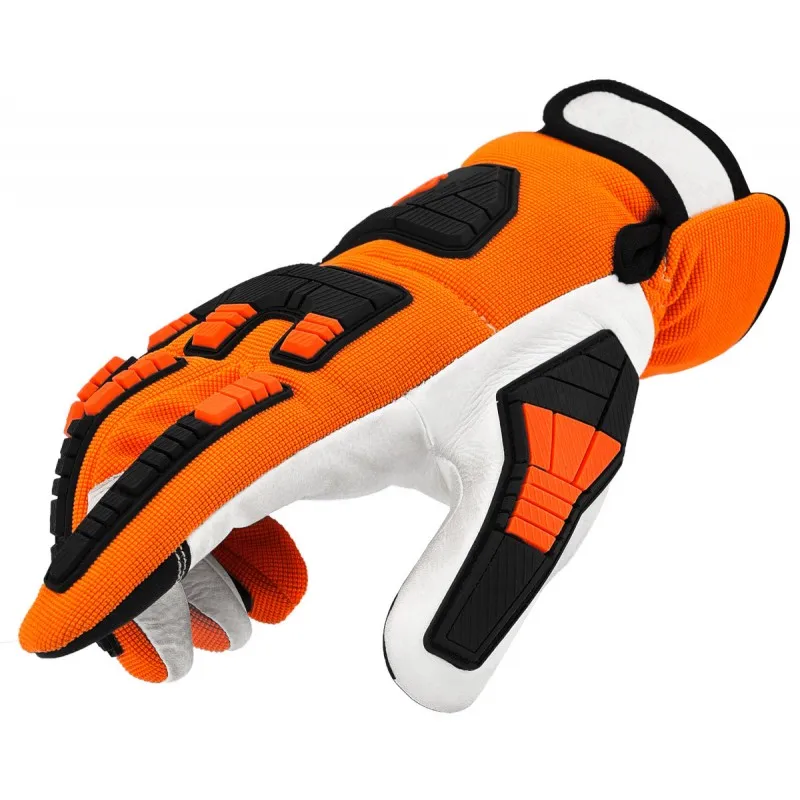 Stocker Guanti anti-taglio per motosega 11/XL arancione, pelle