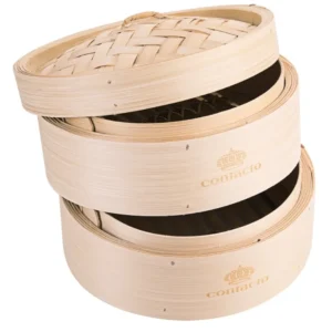 Cestello vapore doppio bambù D20cm, H15cm