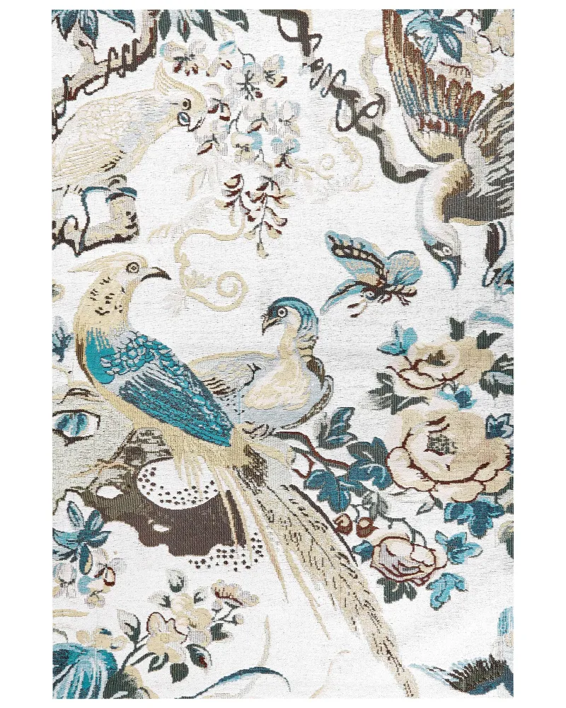 Kit Completo Tappeto cotone motivo uccello 200 x 300 cm Multicolore ARIHA