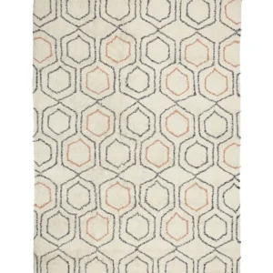 Tappeto cotone panna e arancione 160 x 230 cm HAJIPUR
