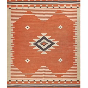 Tappeto kilim cotone arancione 160 x 230 cm GAVAR
