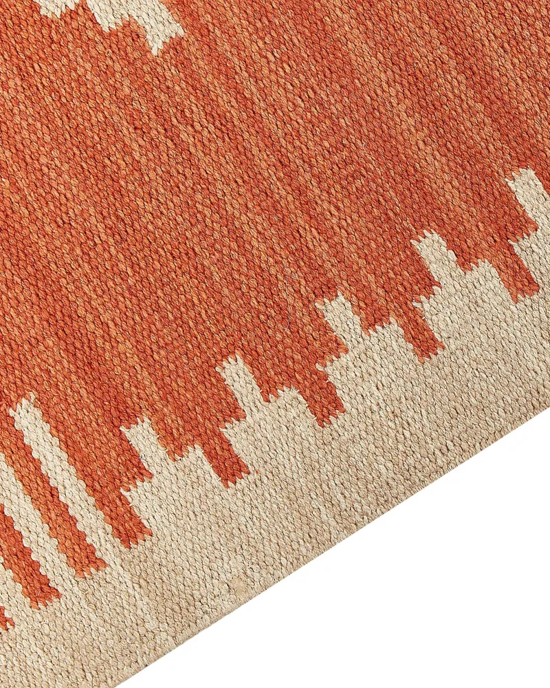 Tappeto kilim cotone arancione 160 x 230 cm GAVAR