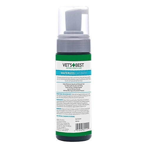 Vet's Best Shampoo Secco Naturale Senz' Acqua per Gatti - 150Ml