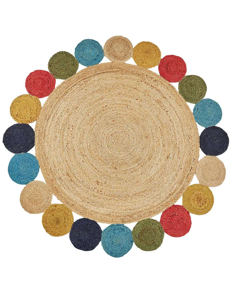 Tappeto iuta multicolore ⌀ 140 cm VOSTAN