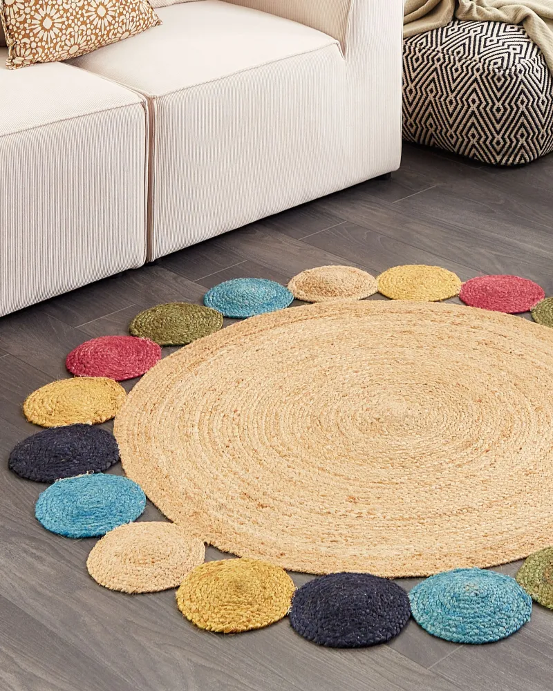 Tappeto iuta multicolore ⌀ 140 cm VOSTAN