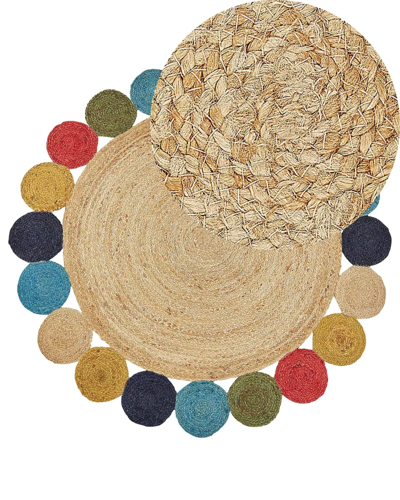 Tappeto iuta multicolore ⌀ 140 cm VOSTAN