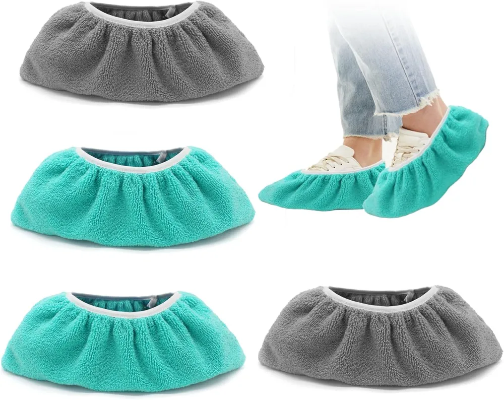 Cover Scopa Microfibra 4 Pezzi Copriscarpe Lavabili FercasaShop®