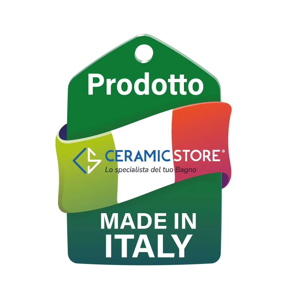 Piletta Ceramica Azzurra con tappo ceramica - Bianco