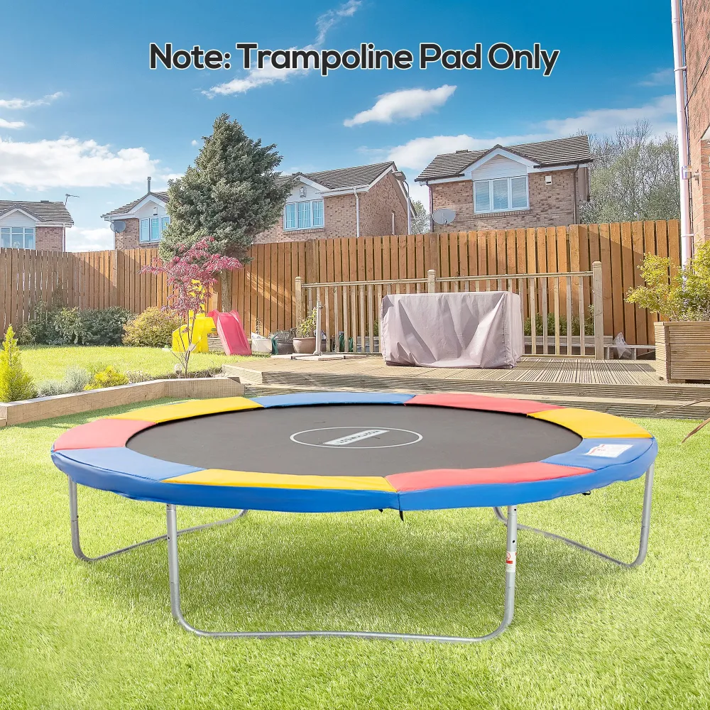 Easycomfort Copertura Imbottita Bordo Trampolino, Protezione per Tappeto Elastico PVC Rosso Blu Giallo ( Ø305cm )