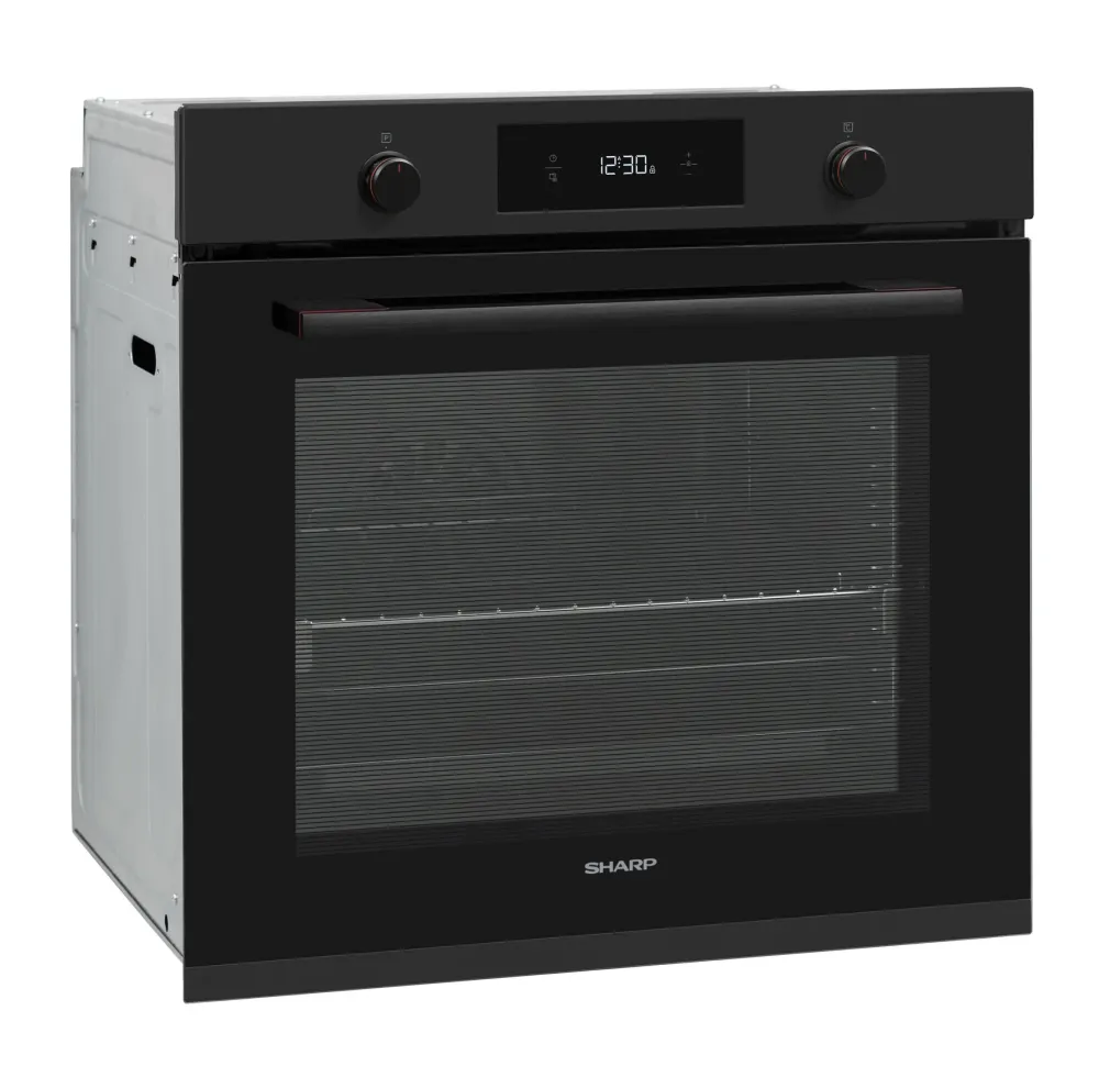 Forno multifunzione pirolitico Sharp K-71P28BNH-EU da incasso 78lt, nero opaco