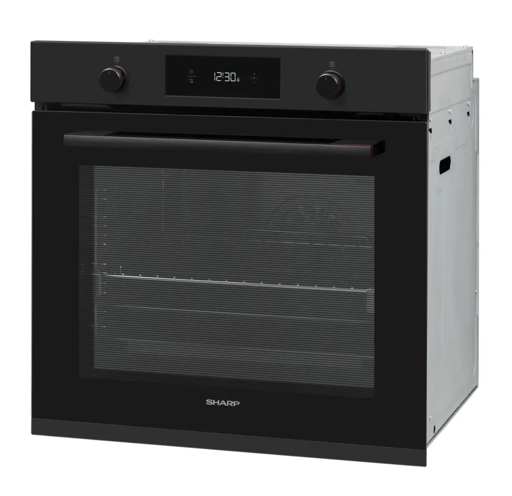 Forno multifunzione pirolitico Sharp K-71P28BNH-EU da incasso 78lt, nero opaco