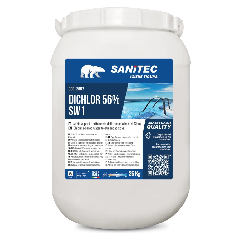Additivo per trattamento acque piscina Sanitec SW DICHLOR 25 kg