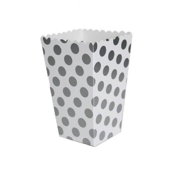 Cajas de lunares blancos para palomitas de maíz