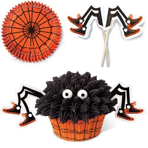 Tazas para hornear con Halloween Toppers