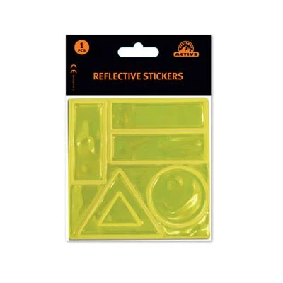 Tavola da 5 adesivi riflettenti per bici e accessori