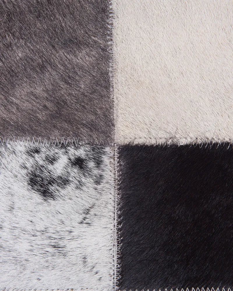 Tappeto pelle marrone e panna 160 x 230 cm RIZE