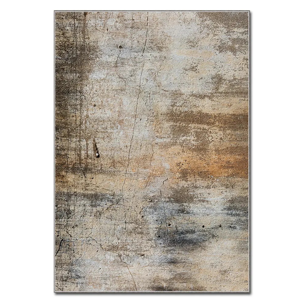 Tappeto Perla 160x230cm velluto con motivo astratto marrone e camoscio