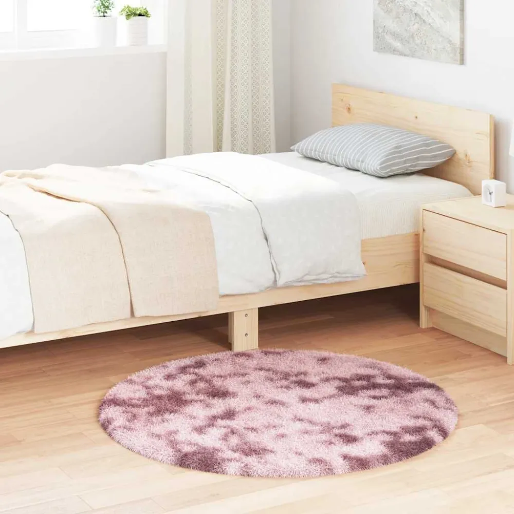 Tappeto Shaggy Pelo Durativo NAVARRA Rosa Antico 100x100cm
