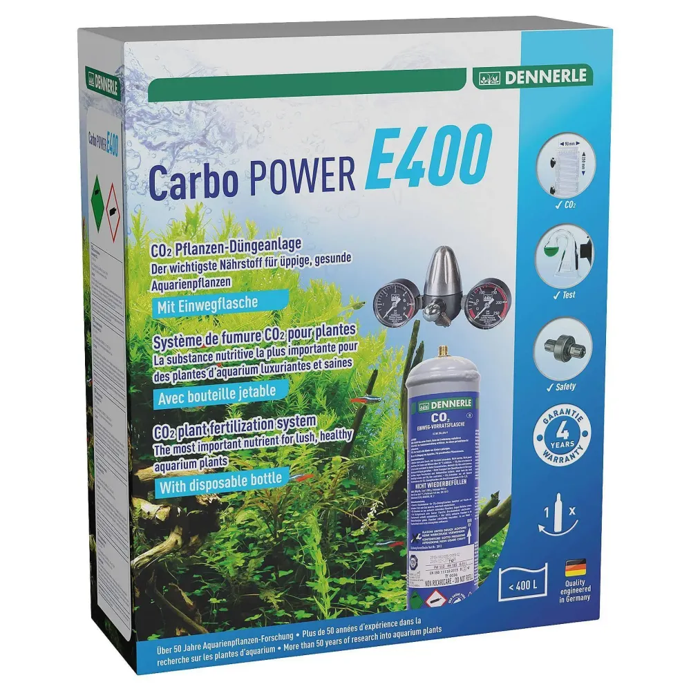 DENNERLE Set di fertilizzanti per piante CO2 EINWEG 300 Quantum per acquari fino 300 litri
