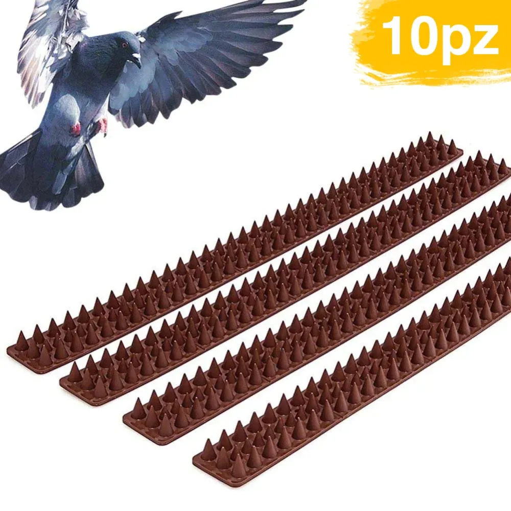 Dissuasori Piccioni Plurispillo Plastica 10PZ Per Uccelli Colombi Volatili 5mt