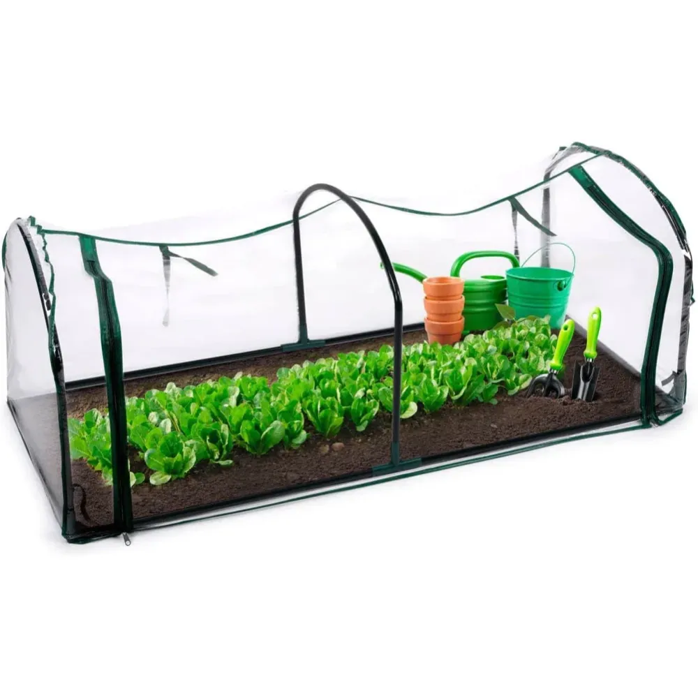 Serra da Giardino PVC e Metallo Verde Tunnel Trasparente Robusta Resistente
