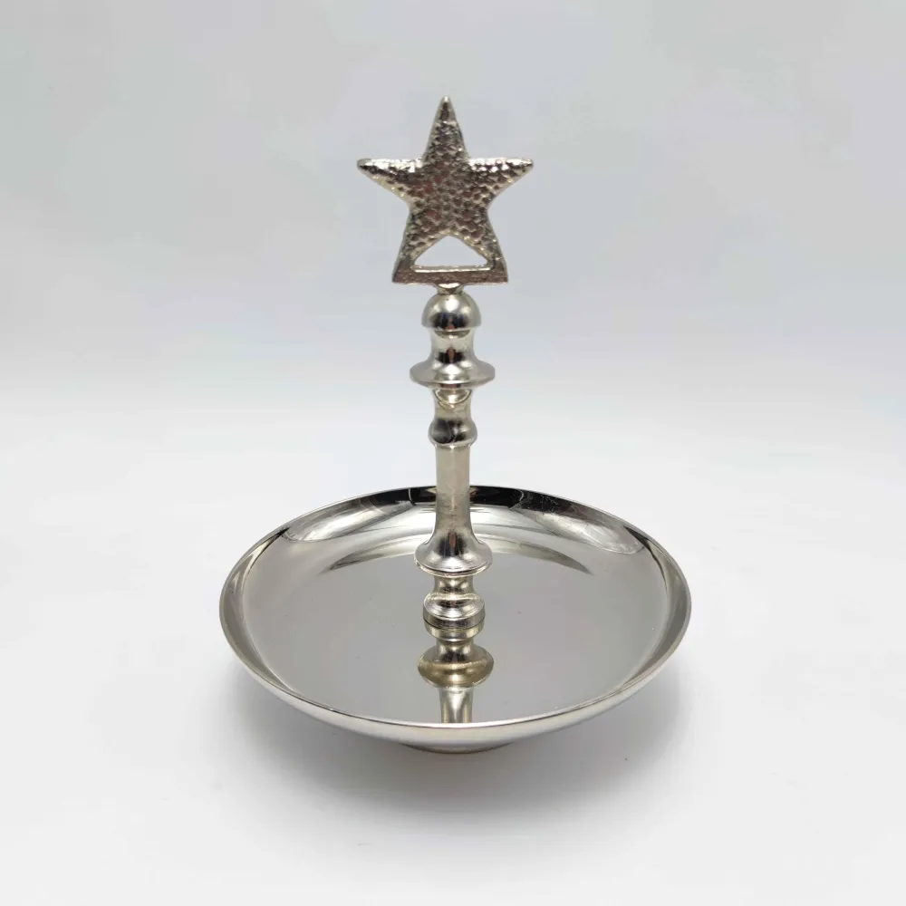 1 Alzatina Liselle Argento con stellina - 21 cm