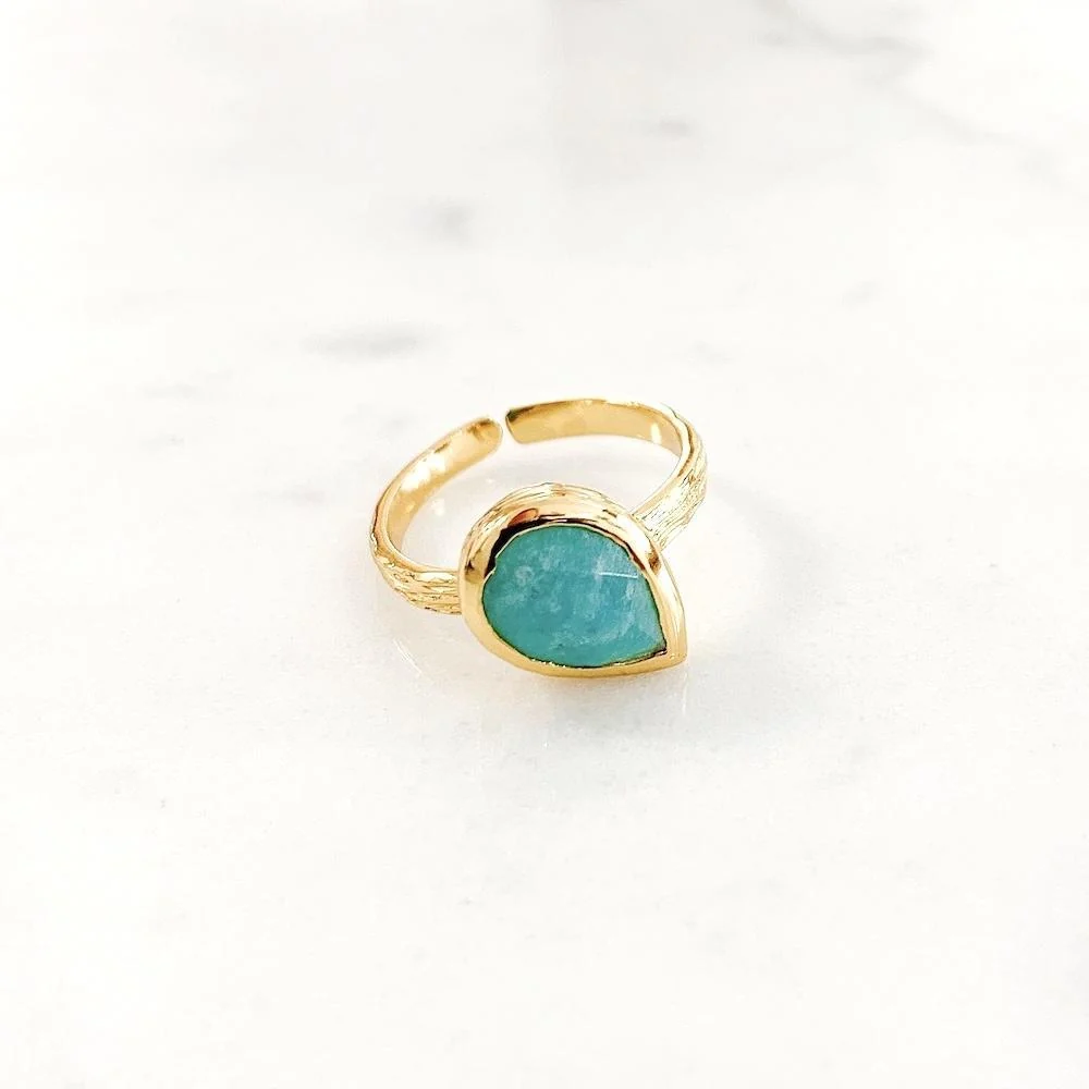 Anello ALEX Amazonite - Millegrain