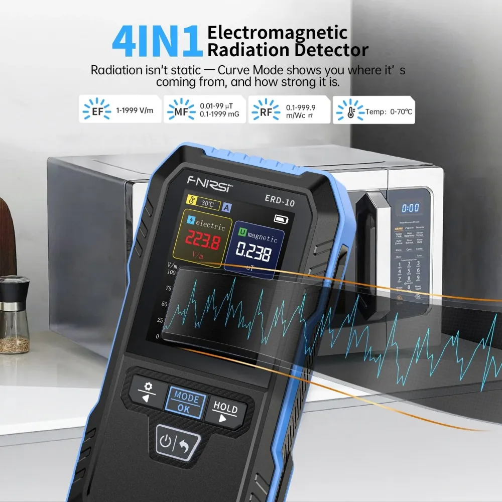 FNIRSI® ERD-10 Rilevatore di Radiazioni Elettromagnetiche 4--1