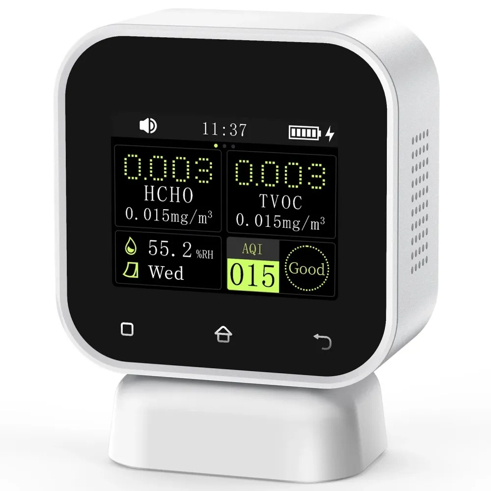 FNIRSI® SFD-02 Monitor della Qualità dell'Aria Interna 4--1 Rilevatore di Formaldeide Touchscreen Tester HCHO TVOC