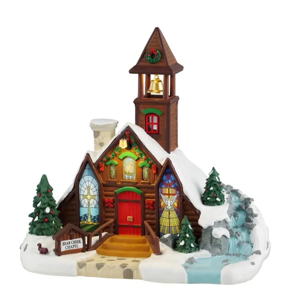 LEMAX Edificio illuminato led "Bear Creek Chapel" H21.2 x 23 x 15.8 cm