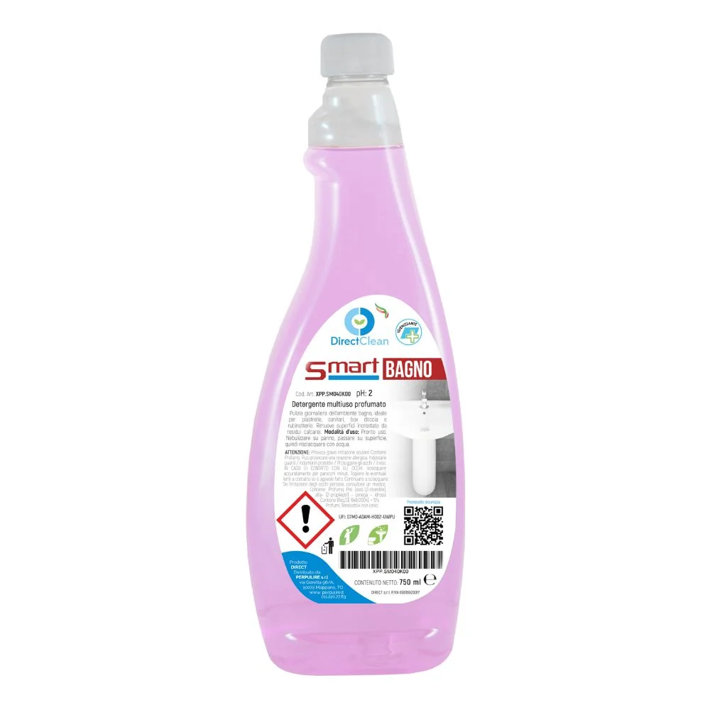 Smart Bagno detergente profumato anticalcare pronto all'uso confezione da 12 bottiglie 750ml