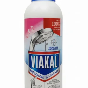 VIAKAL N°1 Anticalcare Liquido 470ml | 100% Rimozione del Calcare | Tecnologia Idro-Repellente Anti-Goccia | Extra Brillan...